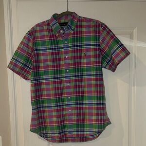 Polo Ralph Lauren Men's Multicolor Plaid Short Sleeve Shirt
